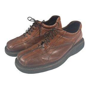 Brown Shoe Oxford Men’s Size 10 1/2 Made in Italy Leather Lace Up Dress Casual